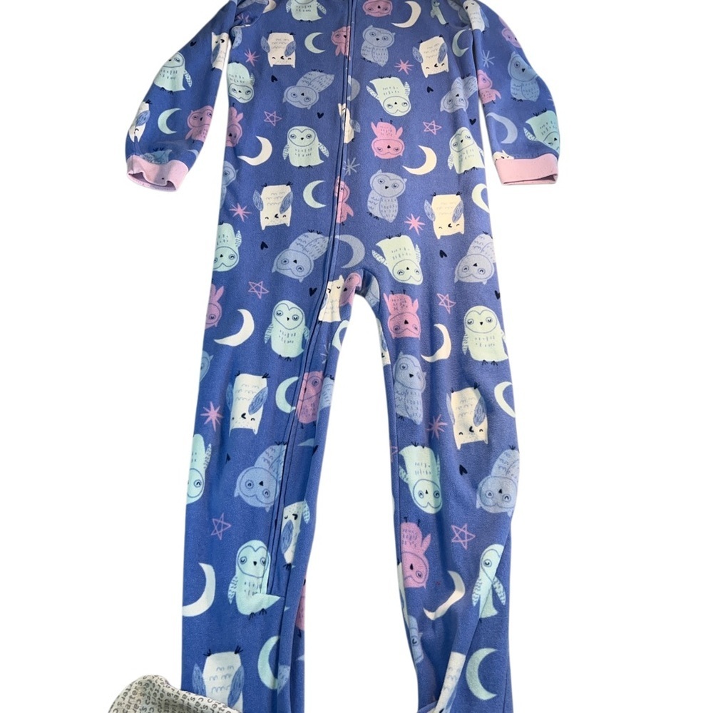 Carter's Blue and Pink Owl Print Footie